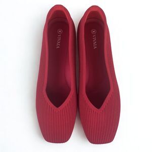 Vivaia Margot 2.0 Cloudwalker Square Toe Ruby Red EU 41/ US 9.5 Wide